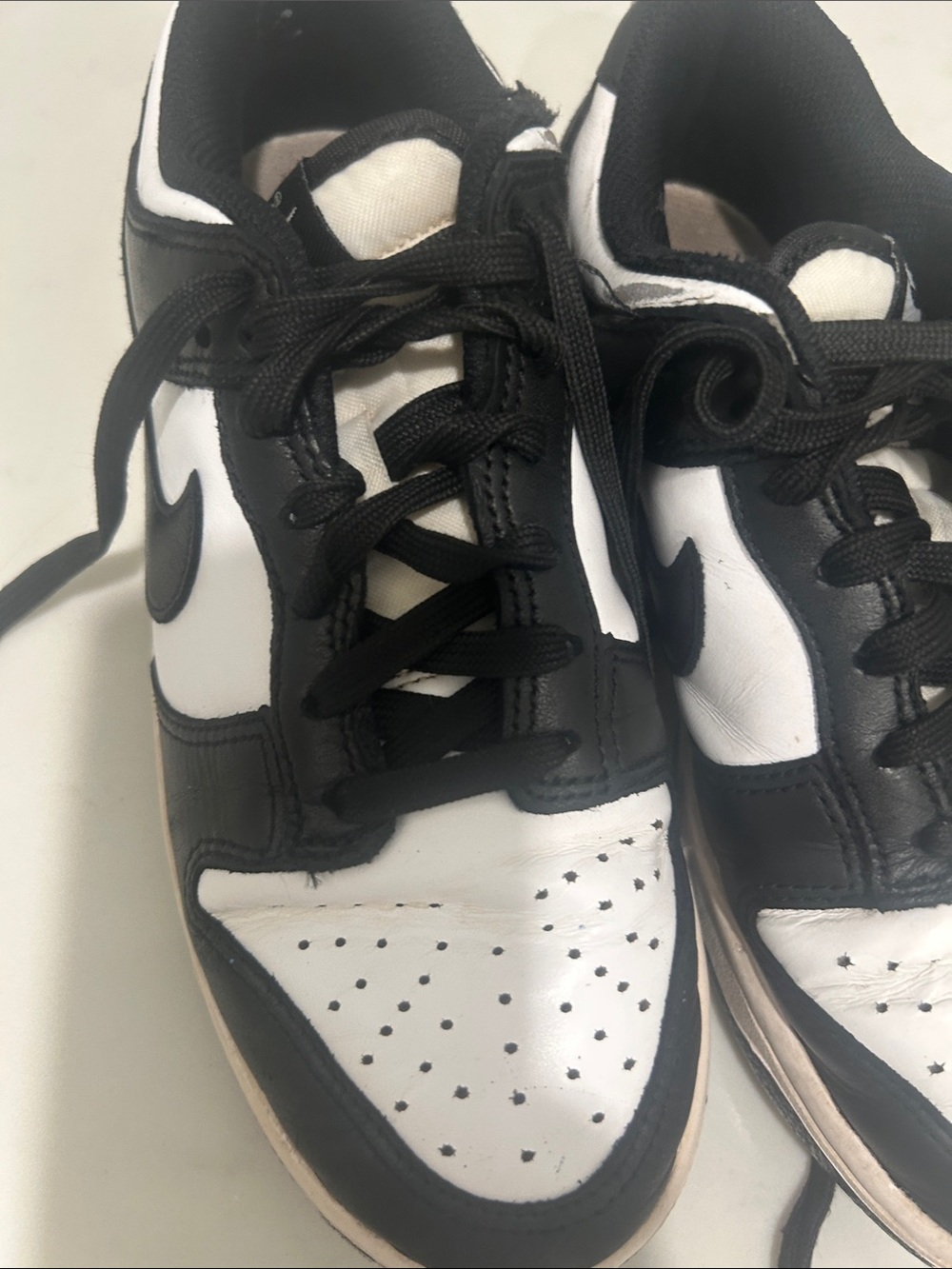 Nike Black and White Low-Top Sneakers with Swoosh